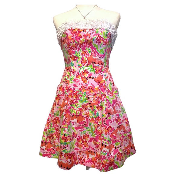 Lilly Pulitzer Call Me Kitty Ferra Dress Size 0 - Picture 4 of 10